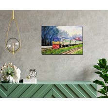 Hyl Suluboya Görünümlü Tren Resmi Tablo
