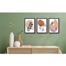 Hyl 3'lü Sanatsal Duvar Dekorasyon Tablo Seti