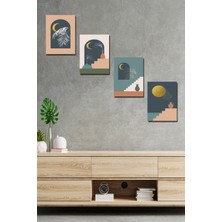 Hyl 4 Parça Sanatsal Tablo Seti