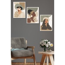 Hyl 3'lü Kadın Tasarım Tablo Seti