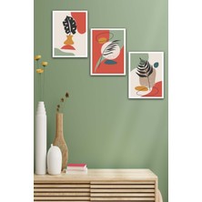 Hyl 3 Parça Renkli Modern Bohem Tarzda Uv Baskı Mdf Tablo Seti