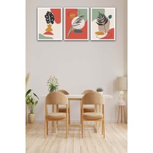 Hyl 3 Parça Renkli Modern Bohem Tarzda Uv Baskı Mdf Tablo Seti