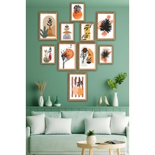 Hyl 3 Parça Ahşap Çerçeve Görünümlü Sanatsal Tarzda Tablo Seti