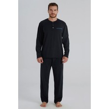 Eros 960 Erkek Uzun Kollu Pijama Takımı-Lacivert
