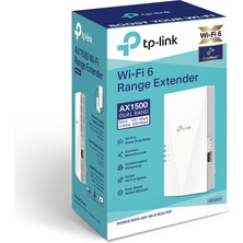 TP-Link RE500X, AX1500 Mbps, Geniş Bant/Wi-Fi Genişletici, 1 Gigabit Bağlantı Noktası ile Güçlendirici/Hotspot, Dahili Erişim Noktası Modu, Wi-Fi 6 Menzil Genişletici