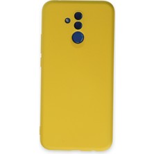 Happycase Huawei Mate 20 Lite Kılıf Nano Içi Kadife  Silikon - Sarı