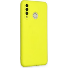 Happycase Huawei P30 Lite Kılıf Nano Içi Kadife  Silikon - Sarı