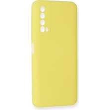 Happycase Huawei P Smart 2021 Kılıf Nano Içi Kadife  Silikon - Sarı