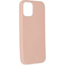 Happycase iPhone 11 Pro Max Kılıf Nano Içi Kadife  Silikon - Pudra