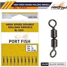 Portfish BL-1033 High Speed Double Rolling Swivels 10