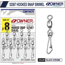 Owner 52567 Hooked Snap Swivel Klipsli Fırdöndü 1