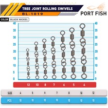 Portfish BL-1019 Zincir Fırdöndü (3 Lü) 12