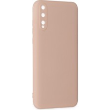 Happycase Huawei P Smart S Kılıf Nano Içi Kadife  Silikon - Pudra