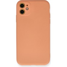 Happycase iPhone 11 Kılıf Nano Içi Kadife  Silikon - Turuncu