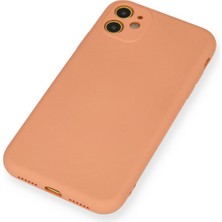 Happycase iPhone 11 Kılıf Nano Içi Kadife  Silikon - Turuncu