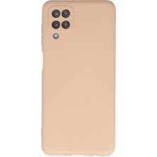 Happycase Samsung Galaxy M12 Kılıf Nano Içi Kadife  Silikon - Pudra