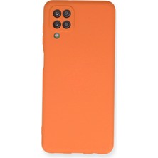 Happycase Samsung Galaxy M12 Kılıf Nano Içi Kadife  Silikon - Turuncu