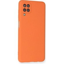 Happycase Samsung Galaxy M12 Kılıf Nano Içi Kadife  Silikon - Turuncu