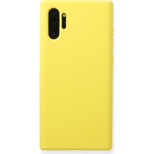 Happycase Samsung Galaxy Note 10 Plus Kılıf Nano Içi Kadife  Silikon - Sarı