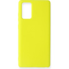 Happycase Samsung Galaxy Note 20 Kılıf Nano Içi Kadife  Silikon - Sarı