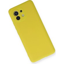 Happycase Xiaomi Mi 11 Kılıf Nano Içi Kadife  Silikon - Sarı