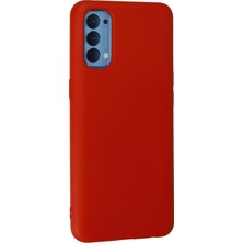 Happycase Oppo Reno 4 Kılıf Nano Içi Kadife  Silikon - Kırmızı