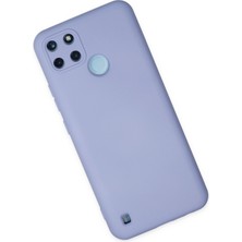 Happycase Realme C21Y Kılıf Nano Içi Kadife  Silikon - Lila