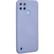 Happycase Realme C21Y Kılıf Nano Içi Kadife  Silikon - Lila