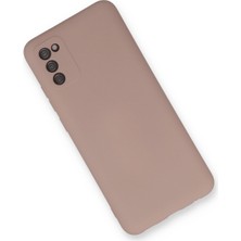 Happycase Samsung Galaxy A03S Kılıf Nano Içi Kadife  Silikon - Pudra