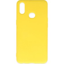 Happycase A10S Kılıf Nano Içi Kadife  Silikon - Sarı