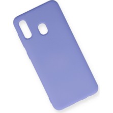 Happycase Samsung Galaxy A20 Kılıf Nano Içi Kadife  Silikon - Lila