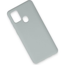 Happycase Samsung Galaxy A21S Kılıf Nano Içi Kadife  Silikon - Buz Mavisi