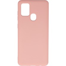 Happycase Samsung Galaxy A21S Kılıf Nano Içi Kadife  Silikon - Pudra