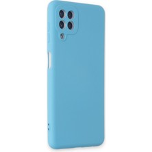 Happycase Samsung Galaxy A22 Kılıf Nano Içi Kadife  Silikon - Mavi