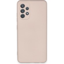 Happycase Samsung Galaxy A72 Kılıf Nano Içi Kadife  Silikon - Pudra