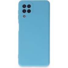 Happycase Samsung Galaxy M32 Kılıf Nano Içi Kadife  Silikon - Mavi