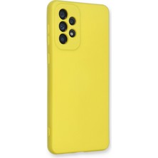 Happycase Samsung Galaxy A33 5g Kılıf Nano Içi Kadife  Silikon - Sarı