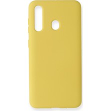 Happycase Samsung Galaxy A60 Kılıf Nano Içi Kadife  Silikon - Sarı