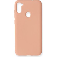 Happycase Samsung Galaxy M11 Kılıf Nano Içi Kadife  Silikon - Pudra