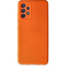 Happycase Samsung Galaxy A52 Kılıf Nano Içi Kadife  Silikon - Turuncu