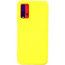 Happycase Xiaomi Redmi 9t Kılıf Nano Içi Kadife  Silikon - Sarı