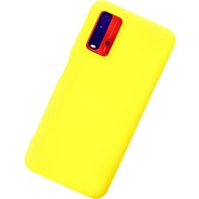 Happycase Xiaomi Redmi 9t Kılıf Nano Içi Kadife  Silikon - Sarı