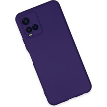 Happycase Vivo Y21S Kılıf Nano Içi Kadife  Silikon - Mor