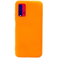 Happycase Xiaomi Redmi 9t Kılıf Nano Içi Kadife  Silikon - Turuncu