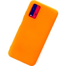 Happycase Xiaomi Redmi 9t Kılıf Nano Içi Kadife  Silikon - Turuncu