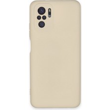 Happycase Xiaomi Redmi Note 10S Kılıf Nano Içi Kadife  Silikon - Bej