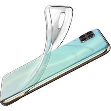 Happycase Huawei P40 Lite Kılıf Lüx Şeffaf Silikon - Şeffaf