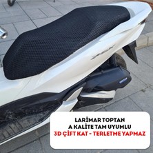 Larimar Honda Pcx File Sele Koltuk Kılıfı 3D Çift Kat File Terletme Yapmaz - Alttan Cırtlı