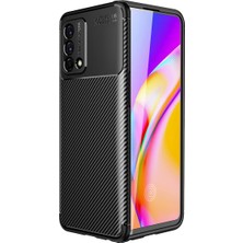 Kny Oppo A74 Kılıf Karbon Desenli Lux Negro Silikon