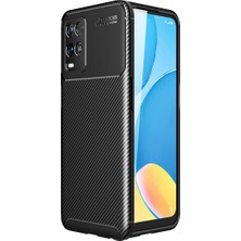 Kny Oppo A54 Kılıf Karbon Desenli Lux Negro Silikon